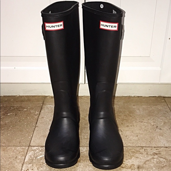 Hunter Shoes - Hunter Original Tall Rain Boots Matte Black Size 6